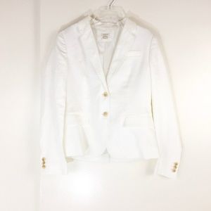 J Crew Factory White Linen School Boy Blazer 6